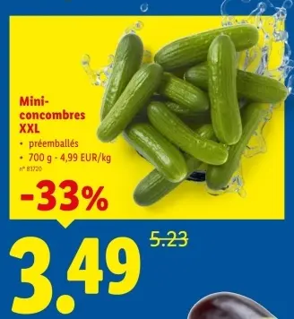 Offre: Mini-concombres XXL
