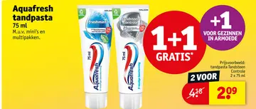 Aanbieding: Aquafresh tandpasta