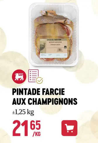 Offre: Pintade farcie aux champignons