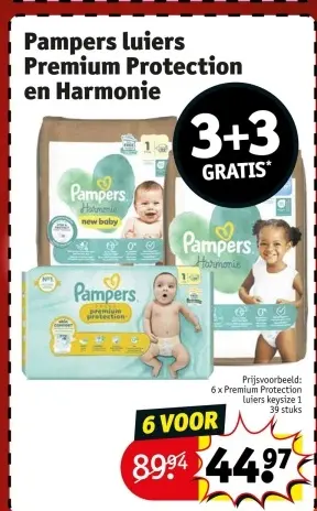 Promotie: Pampers luiers Premium Protection en Harmonie
