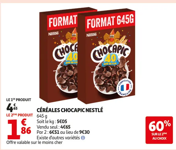 Promotie: Céréales chocapic
