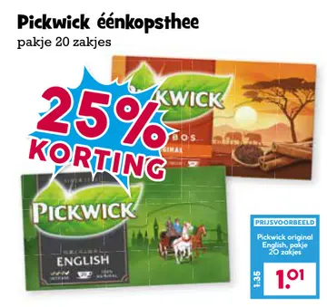 Aanbieding: Pickwick éénkopsthee