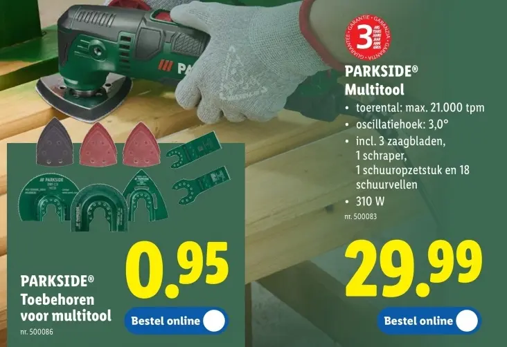Promotie: Toebehoren voor multitool