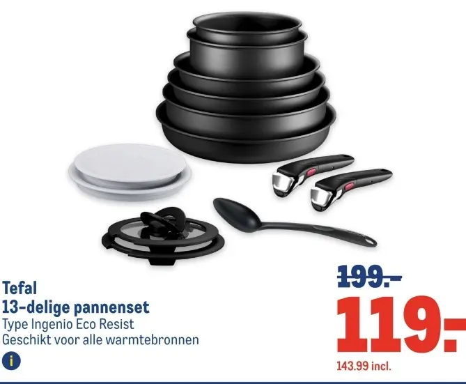 Aanbieding: 13-delige pannenset