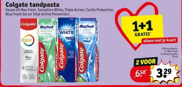 Promotie: Colgate tandpasta