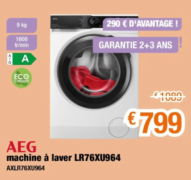 Offre: machine à laver LR76XU964