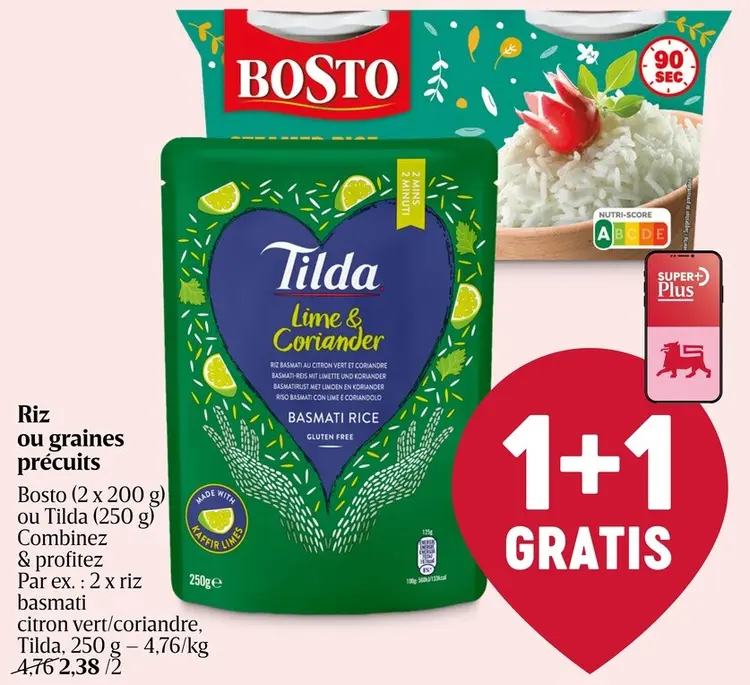 Offre: Riz ou graines précuits