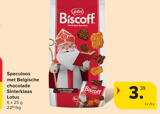 Promotie: Speculoos met Belgische chocolade Sinterklaas