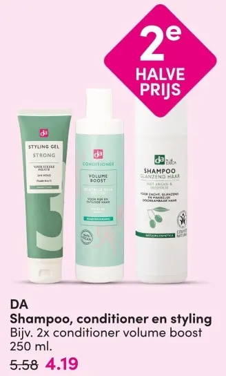 Aanbieding: Shampoo, conditioner en styling