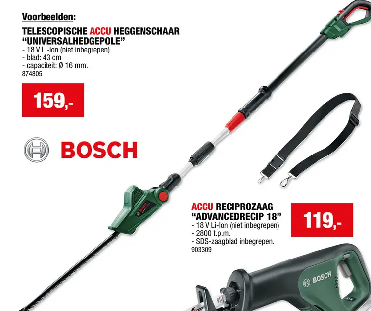 Promotie: Bosch AdvancedRecip 18 accu reciprozaag 18V Li-Ion zonder accu