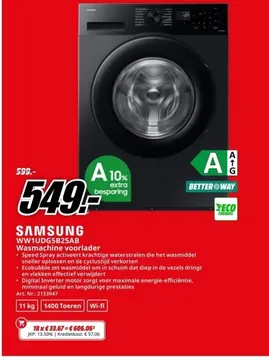 Aanbieding: SAMSUNG WW1UDG5B25AB Wasmachine voorlader