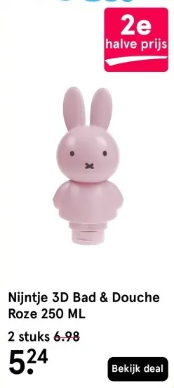 Aanbieding: Nijntje 3D Bad & Douche Roze