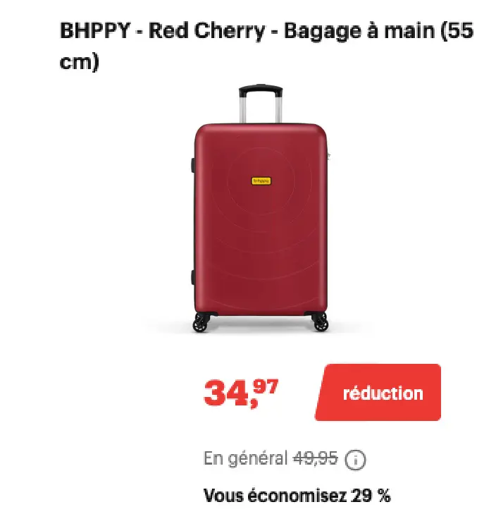Offre: BHPPY - Red Cherry - Bagage à main