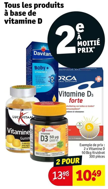 Offre: Tous les produits à base de vitamine D