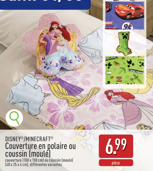 Offre: Couverture en polaire ou coussin (moulé)