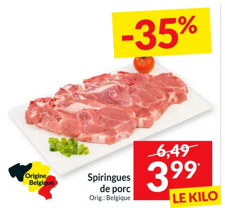 Offre: Spiringues de porc