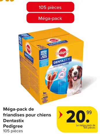 Offre: Méga-pack de friandises pour chiens Dentastix