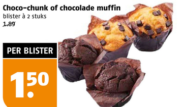 Aanbieding: Choco - chunk of chocolade muffin