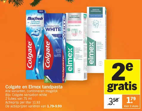 Promotie: Colgate en Elmex tandpasta