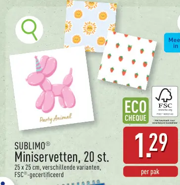 Promotie: Miniservetten