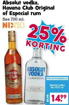 Aanbieding: Vodka, Original of Especial rum
