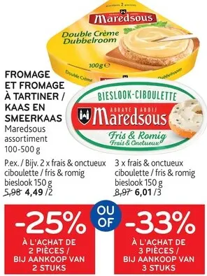 Offre: Fromage et fromage à tartiner