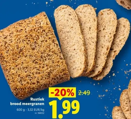 Promotie: Rustiek brood meergranen