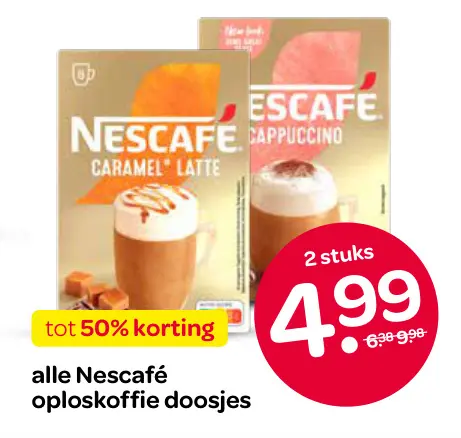 Aanbieding: Oploskoffie doosjes
