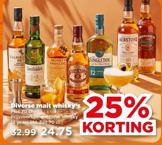 Aanbieding: Diverse malt whisky's