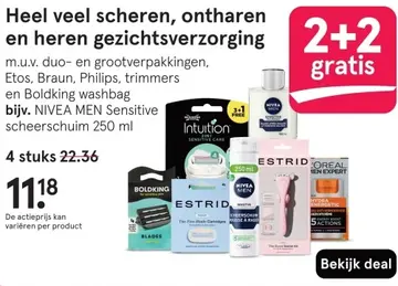 Aanbieding: Heel veel scheren, ontharen en heren gezichtsverzorging