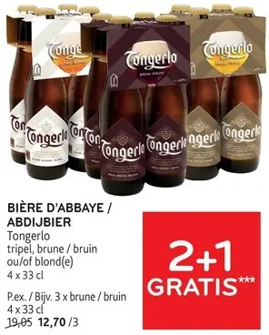 Offre: Bière d'abbaye / abdijbier Tongerlo tripel, brune / bruin ou/of blond(e)