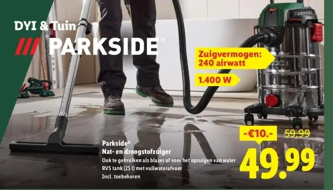 Aanbieding: Nat- en droogstofzuiger