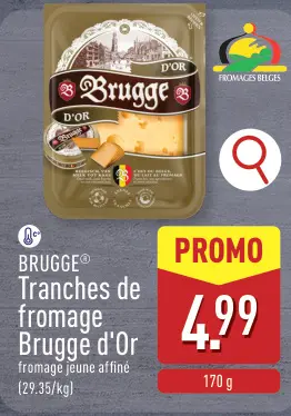 Offre: Tranches de fromage Brugge d'Or