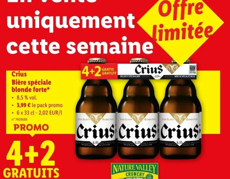 Offre: Crius Bière spéciale blonde forte