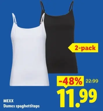Aanbieding: Dames spaghettitops