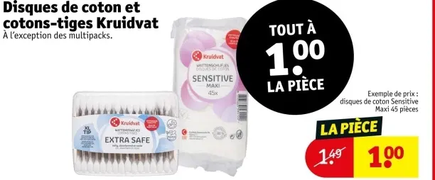 Offre: Disques de coton et cotons-tiges