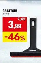Offre: Vileda grattoir-raclette pare brise noir/rouge