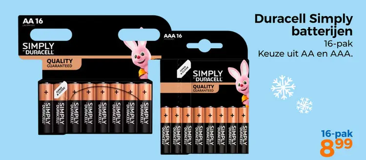 Aanbieding: Duracell Simply batterijen