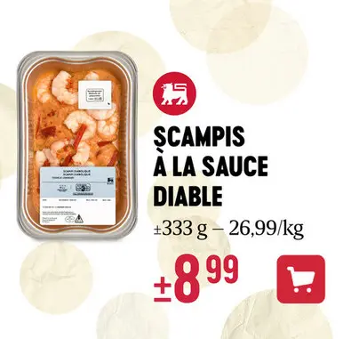 Offre: Scampis a la sauce diable