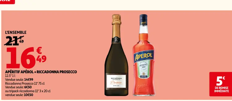 Promotie: Apéritif apérol + RICCADONNA prosecco