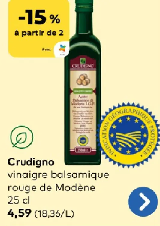 Offre: vinaigre balsamique rouge de Modène