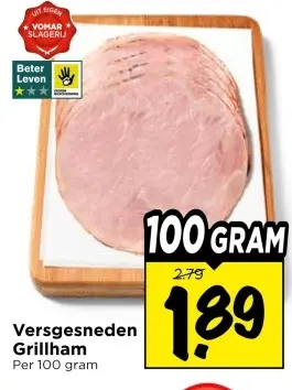 Aanbieding: Versgesneden Grillham
