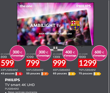 Offre: TV smart 4K UHD PUS894912