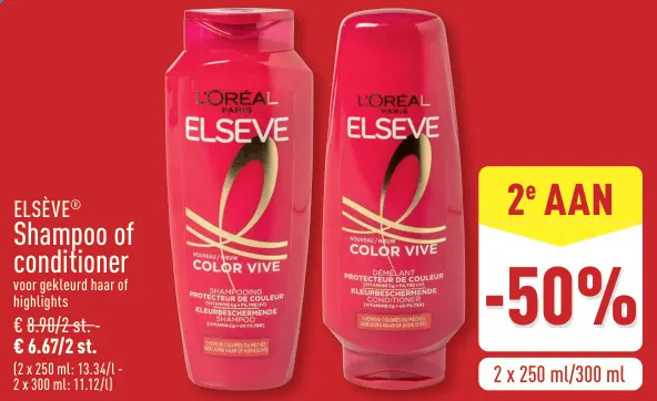 Promotie: Elsève Shampoo of conditioner
