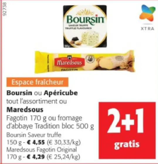 Offre: Boursin Saveur truffe ou Maredsous Fagotin Or