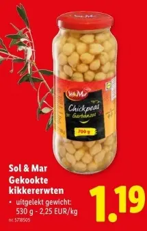 Promotie: Gekookte kikkererwten