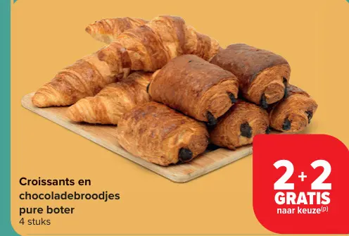Promotie: Croissants en chocoladebroodjes