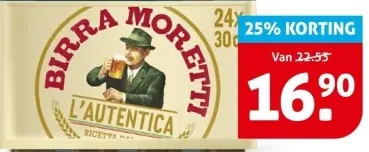 Aanbieding: Birra moretti l'autentica