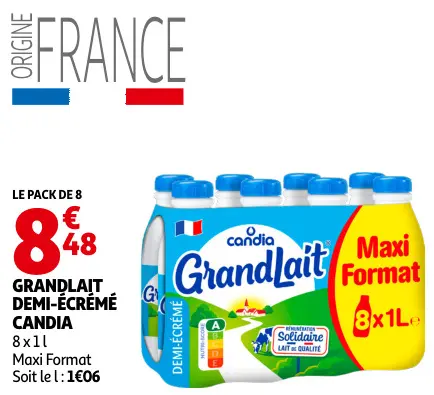 Promotie: Grandlait demi-écrémé