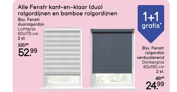 Aanbieding: Alle Fenstr kant-en-klaar (duo) rolgordijnen